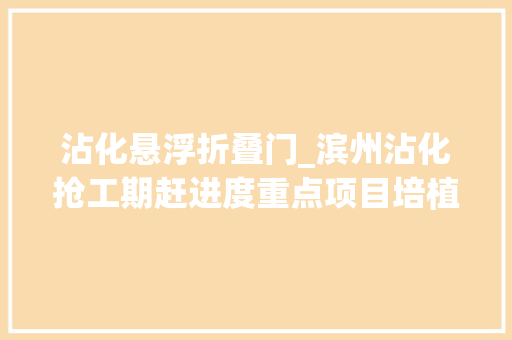 沾化悬浮折叠门_滨州沾化抢工期赶进度重点项目培植按下加速键