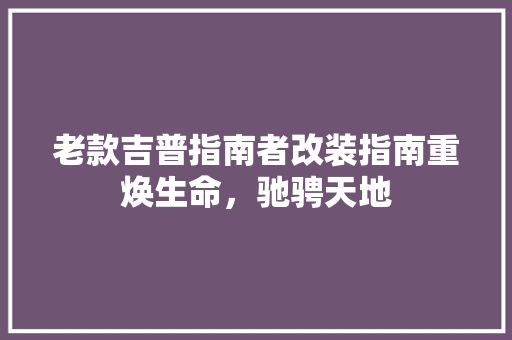 老款吉普指南者改装指南重焕生命，驰骋天地