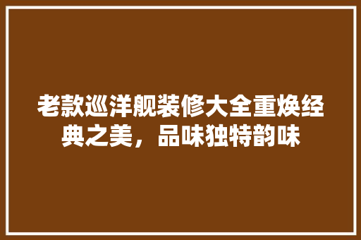 老款巡洋舰装修大全重焕经典之美，品味独特韵味