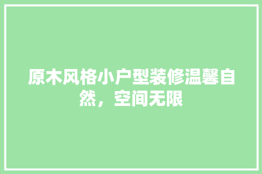 原木风格小户型装修温馨自然，空间无限