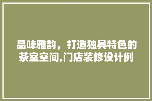 品味雅韵，打造独具特色的茶室空间,门店装修设计例子