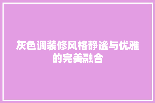 灰色调装修风格静谧与优雅的完美融合 推拉门