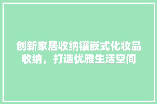 创新家居收纳镶嵌式化妆品收纳，打造优雅生活空间