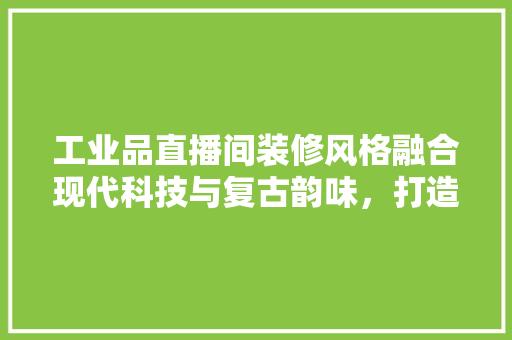 工业品直播间装修风格融合现代科技与复古韵味，打造极致视觉盛宴