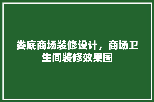娄底商场装修设计，商场卫生间装修效果图