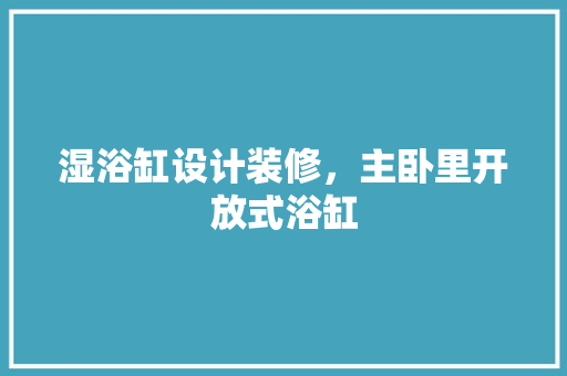 湿浴缸设计装修，主卧里开放式浴缸