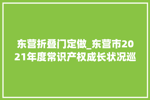 东营折叠门定做_东营市2021年度常识产权成长状况巡礼｜东营市常识产权保护中央宣告10起常识产权保护范例案例
