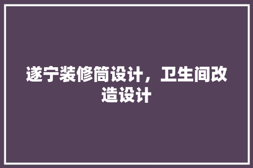 遂宁装修筒设计，卫生间改造设计