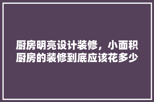 厨房明亮设计装修，小面积厨房的装修到底应该花多少钱