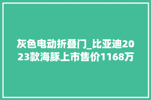 灰色电动折叠门_比亚迪2023款海豚上市售价1168万元1368万元
