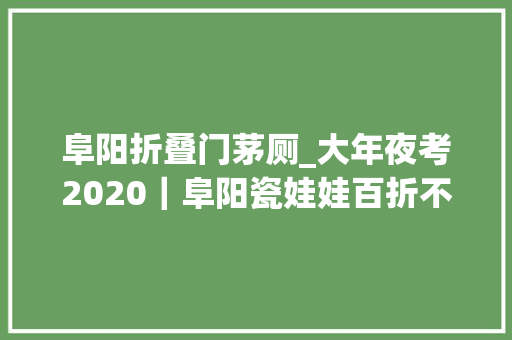 阜阳折叠门茅厕_大年夜考2020｜阜阳瓷娃娃百折不挠圆梦高考