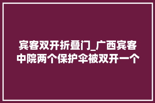 宾客双开折叠门_广西宾客中院两个保护伞被双开一个行贿一个枉法裁判
