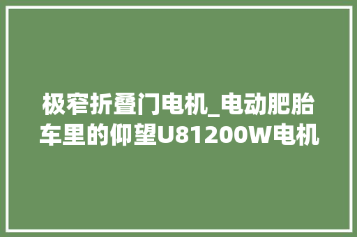 极窄折叠门电机_电动肥胎车里的仰望U81200W电机时速45km15s折叠翻山越岭无所不能