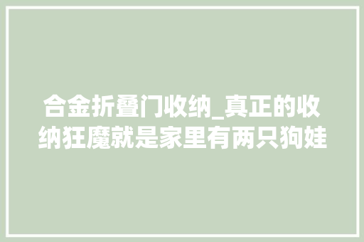 合金折叠门收纳_真正的收纳狂魔就是家里有两只狗娃也做到了空无一物