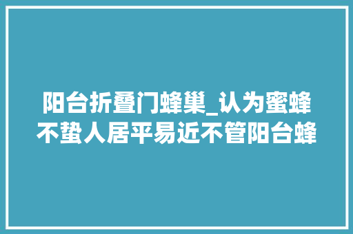 阳台折叠门蜂巢_认为蜜蜂不蛰人居平易近不管阳台蜂窝一年后竟成巨无霸