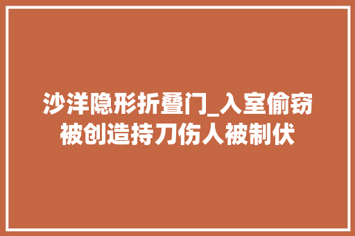 沙洋隐形折叠门_入室偷窃被创造持刀伤人被制伏