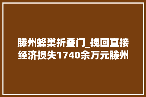 滕州蜂巢折叠门_挽回直接经济损失1740余万元滕州公安晒出造诣单