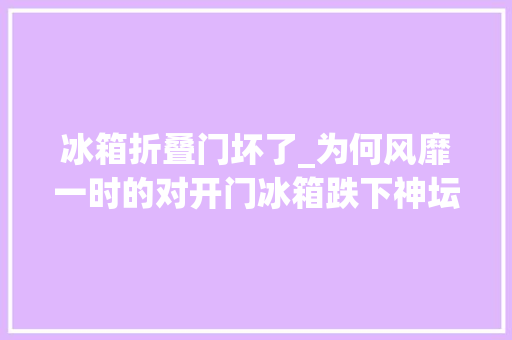 冰箱折叠门坏了_为何风靡一时的对开门冰箱跌下神坛无解痛点注定淘汰命运