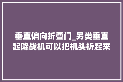 垂直偏向折叠门_另类垂直起降战机可以把机头折起来的奇葩设计