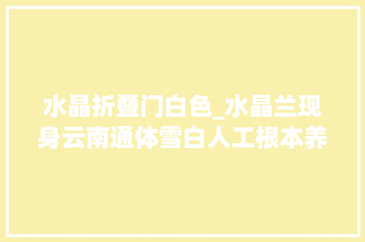 水晶折叠门白色_水晶兰现身云南通体雪白人工根本养不活为何异常稀少