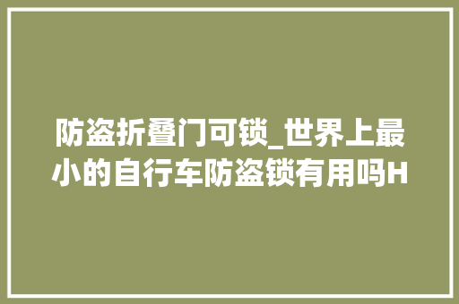 防盗折叠门可锁_世界上最小的自行车防盗锁有用吗Hexlox车轮防盗系统评测