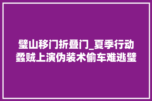 璧山移门折叠门_夏季行动蟊贼上演伪装术偷车难逃璧山警方火眼金睛
