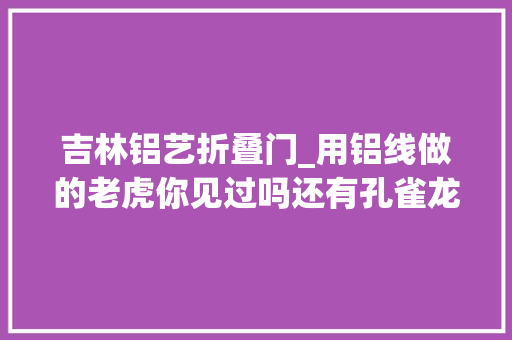 吉林铝艺折叠门_用铝线做的老虎你见过吗还有孔雀龙太太太美了