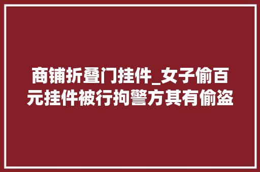 商铺折叠门挂件_女子偷百元挂件被行拘警方其有偷盗怪癖多次被罚一贯在治疗