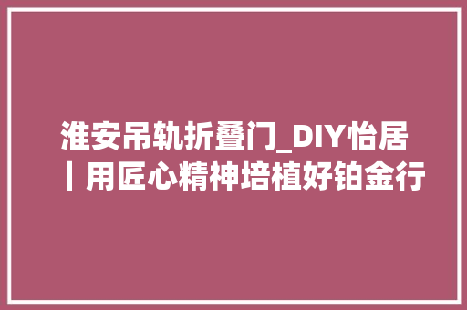 淮安吊轨折叠门_DIY怡居｜用匠心精神培植好铂金行宫长租公寓品格化门路