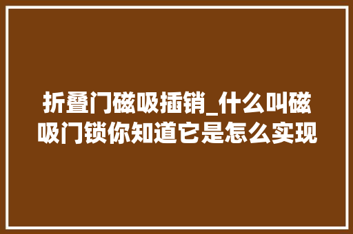 折叠门磁吸插销_什么叫磁吸门锁你知道它是怎么实现静音的吗