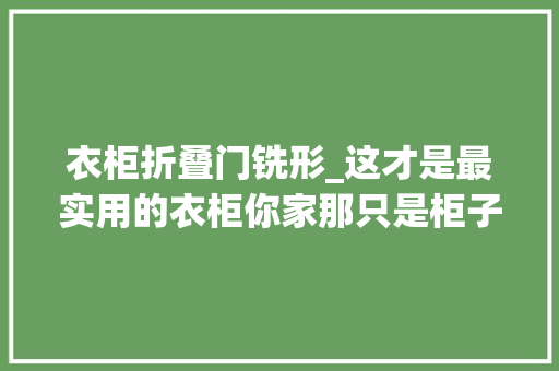 衣柜折叠门铣形_这才是最实用的衣柜你家那只是柜子