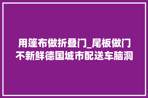 用篷布做折叠门_尾板做门不新鲜德国城市配送车脑洞多