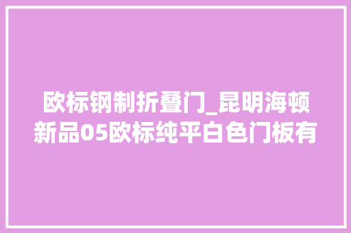 欧标钢制折叠门_昆明海顿新品05欧标纯平白色门板有哪些技能立异