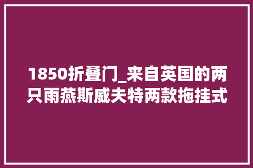 1850折叠门_来自英国的两只雨燕斯威夫特两款拖挂式房车介绍