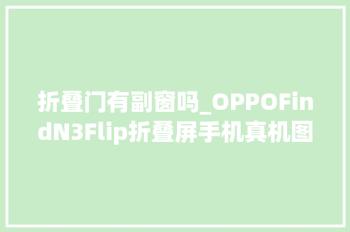 折叠门有副窗吗_OPPOFindN3Flip折叠屏手机真机图曝光展示随便率性窗副屏 滑动门