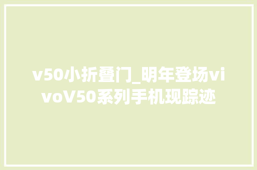 v50小折叠门_明年登场vivoV50系列手机现踪迹