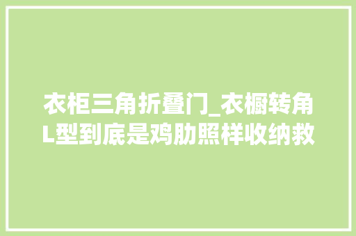 衣柜三角折叠门_衣橱转角L型到底是鸡肋照样收纳救星 复合门
