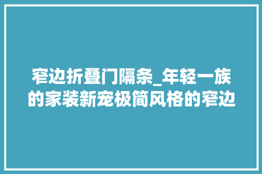 窄边折叠门隔条_年轻一族的家装新宠极简风格的窄边推拉门