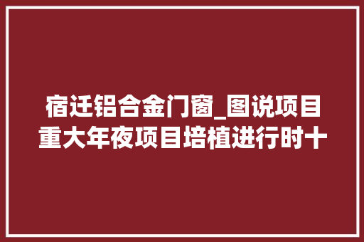 宿迁铝合金门窗_图说项目重大年夜项目培植进行时十七