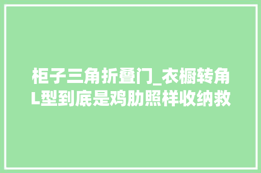 柜子三角折叠门_衣橱转角L型到底是鸡肋照样收纳救星