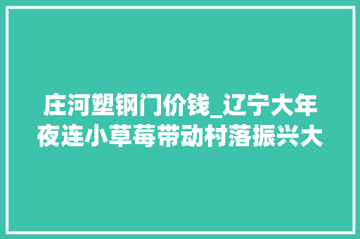 庄河塑钢门价钱_辽宁大年夜连小草莓带动村落振兴大年夜家当