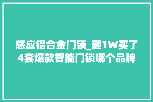感应铝合金门锁_砸1W买了4套爆款智能门锁哪个品牌好用附横评选较表