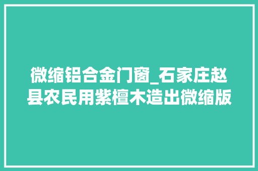 微缩铝合金门窗_石家庄赵县农民用紫檀木造出微缩版赵州桥零件7000块用时20天