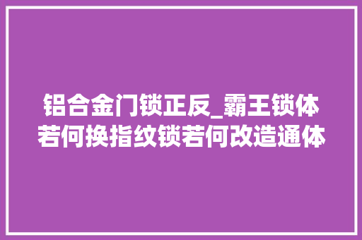 铝合金门锁正反_霸王锁体若何换指纹锁若何改造通体导向片我家的门锁改造经历