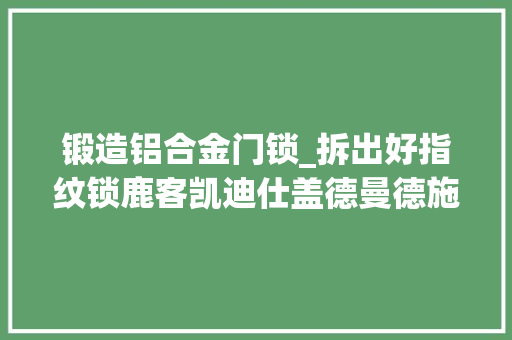 锻造铝合金门锁_拆出好指纹锁鹿客凯迪仕盖德曼德施曼等七款指纹锁安然无小事