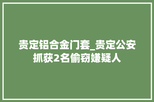 贵定铝合金门套_贵定公安抓获2名偷窃嫌疑人