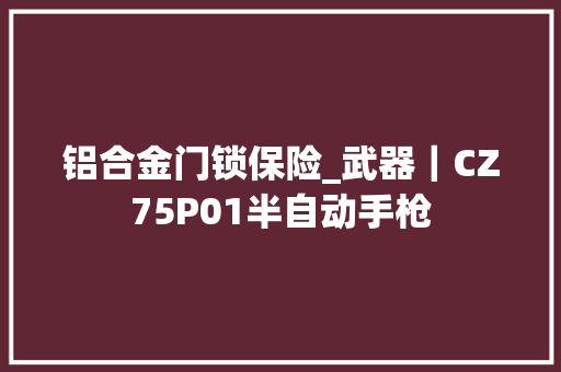 铝合金门锁保险_武器｜CZ75P01半自动手枪