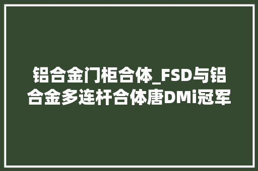 铝合金门柜合体_FSD与铝合金多连杆合体唐DMi冠军版驾乘品格大年夜有看点