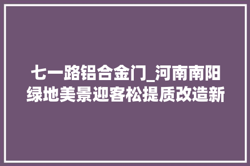 七一路铝合金门_河南南阳绿地美景迎客松提质改造新门面