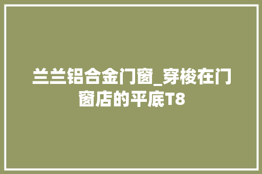 兰兰铝合金门窗_穿梭在门窗店的平底T8